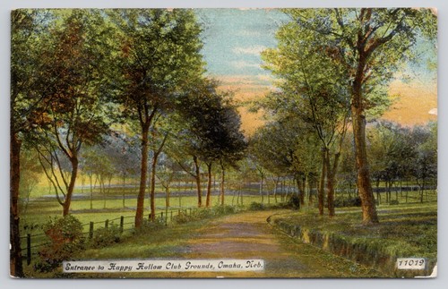 Postal Barkalow Entrada a Happy Hollow Club Grounds Omaha Nebraska NE 1911 - Imagen 1 de 2