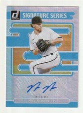nick neidert 2021 donruss signature series auto marlins