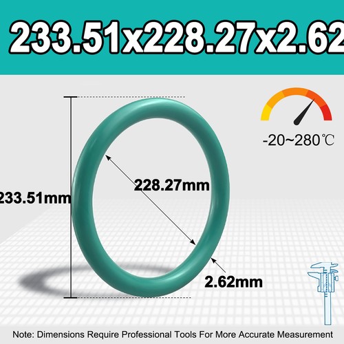 Guarnizioni metriche Vitons gomma FKM O Ring 2,62 mm sezione trasversale 6,02 mm-247,32 mm ID - Foto 91 di 94