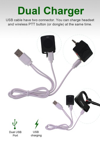 Walkie Talkie Headset PTT Wireless Bluetooth Earphone for Baofeng Two way RadioA - Picture 19 of 21
