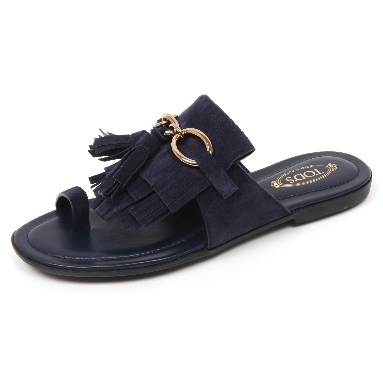 C9102 infradito a TOD'S scarpa sandalo blu frangia blu Chaussure Femme C9102 infradito TOD'S a TOD'S infradito scarpa sandalo blu frangia blu Chaussure Femme a8333f