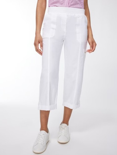 Women's Wide Leg Crop High Waist Palazzo Gaucho Pants Choice of 3 Colors - Picture 4 of 26
