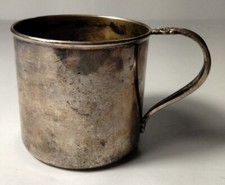 Vintage Classic Silver Plated Baby Cup 2 1/2" Tall 2 1/2" Diameter