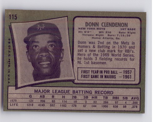 1971 TOPPS BASEBALL # 1 TO # 200 SEE DROP DOWN MENU FOR CARD YOU WILL RECEIVE. - Picture 222 of 372