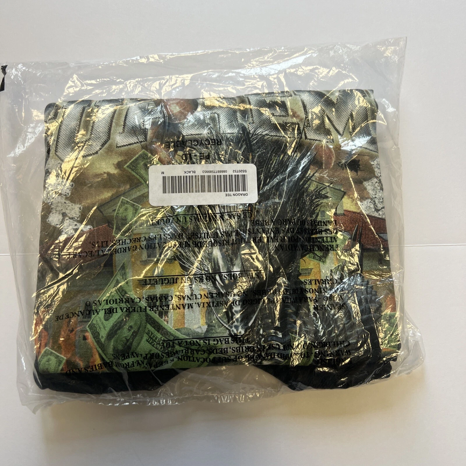 Tee shirt Supreme SS20 Dragon noir taille moyenne boîte logo bogo