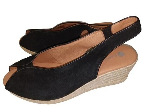 Eric Michael Mod Spirit schwarze Wildleder-Sandale mit Absatz. Größe 9,5 (NEU) orig 129,00 € - Bild 3 von 7