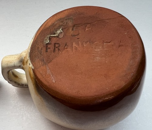 Frankoma Pottery Brown Tan Creamer 5A and Sugar Bowl 5B (no Lid) Clay - Picture 7 of 8
