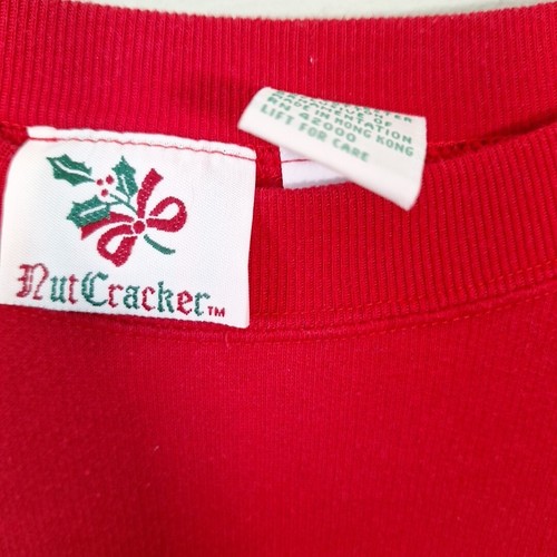 Nutcracker Embroidered Snowman Christmas Holiday Sweatshirt Women Size 24W 2X 3X - Picture 4 of 5