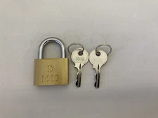 Padlock  2" Keyed Alike, Brass, ND 1600 With (2) Keys (over 100) New w/ box