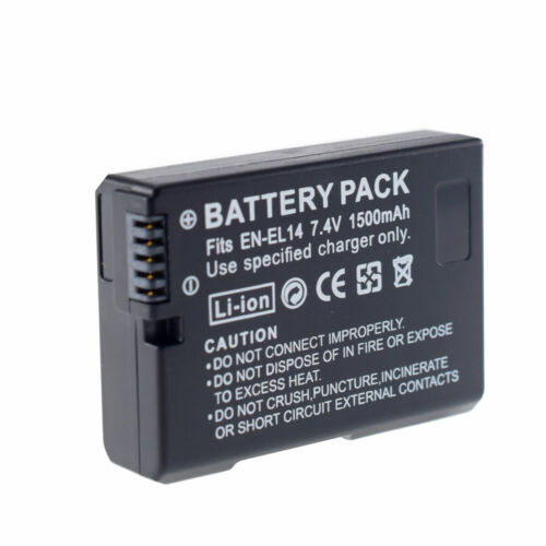 EN-EL14A Rechargeable Battery for Nikon D3500,D5600,D3300,D5100 Cameras & More - Picture 6 of 6