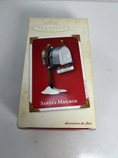 Hallmark Keepsake 2002 Santa's Mailbox-Handcrafted and Tin Christmas Ornament 