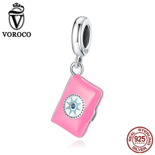 Ciondolo Ciondolo Moda Argento Sterling 925 Zirconia Perline Fai da Te Bracciale Ciondolo Voroco - Foto 194 di 205