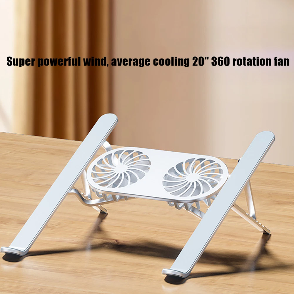 Laptop Stand with Fan Foldable Dual Cooling Fan Laptop Stand