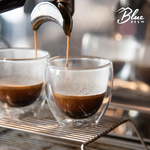 Taza de café transparente BLUE BREW 2 piezas 2,5 oz (73,9 ml) de doble pared aislada - Imagen 5 de 7
