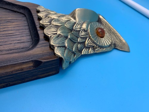 METAL OWL WOOD CHEESE PLATE APP PLATE SEY-CO PRODUCT CO. - Picture 5 of 10