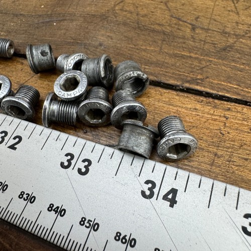 Vintage Campagnolo Racing T Chainring Bolt Screw Bolts Nut Brev Crank Stamped - Picture 6 of 10