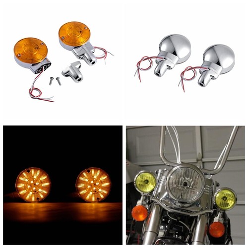 Luces delanteras planas de giro para Harley Heritage Softail Classic FLSTC 1999-17 - Imagen 3 de 12