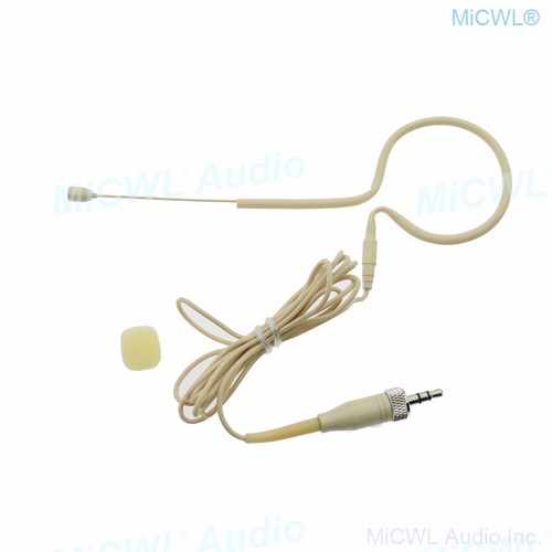 SL HeadMic Headset Microphone For Sennheiser G2 G3 G4 Wireless 3.5mm Lock Beige - Picture 1 of 3