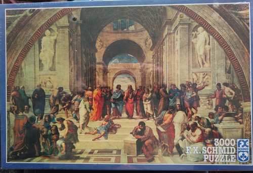 Schmid Raphael The School Of Athens 3000 Piece Jigsaw Puzzle VINTAGE/SEALED RARE - Picture 1 of 4