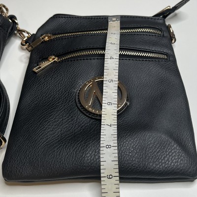 mia k farrow handbag NWT Black Leather Purse sf1 eBay