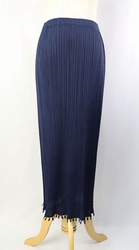 PLEATS PLEASE Navy Blue Skirt ISSEY MIYAKE 164 1379 - Picture 1 of 6