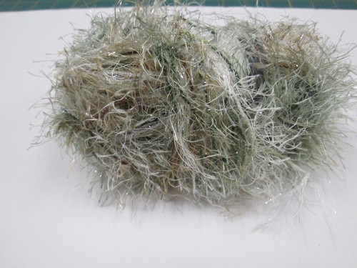 HAND STRICKGARN - WIMPERN - GRÜN/BEIGE/BRAUN - NEU!! SCHÖN!!! - Bild 1 von 2