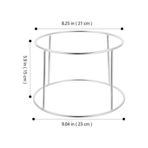 Seafood Dish Stand Stainless Steel Pizza Holder Double Layer Storage Rack - Picture 3 of 12