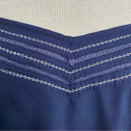 Anthro E by Eloise camisole tank navy blue embroidered lightweight S - Picture 3 of 7