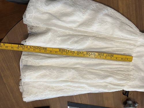 Perfect for Flower Girl Off-White Lace Fancy Dress w/Empire Waist - Picture 7 of 9