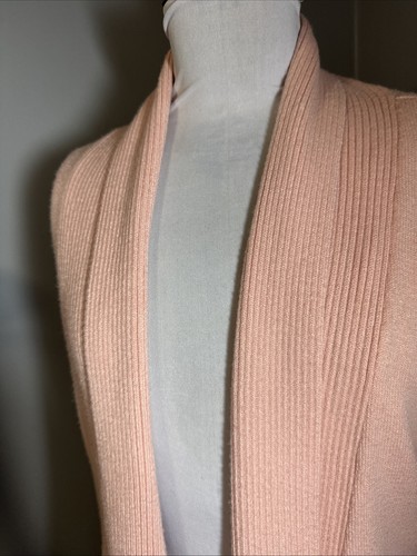 John Paul Richard Pink Sweater Open Front Cardigan Long Sleeve PETITE SMALL - Picture 2 of 9