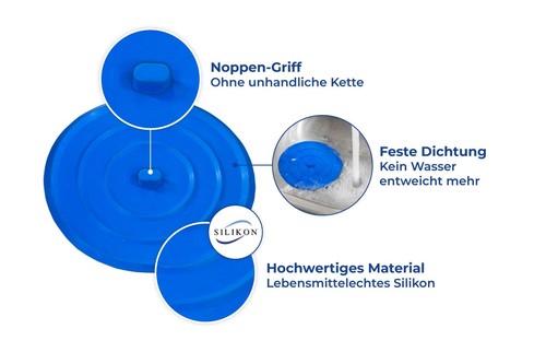 MAXIMEX Abdeck Stopfen Universal Wasch Becken Stöpsel Silikon Ø 11 cm Spüle - Bild 5 von 8