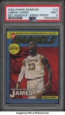 2020 Donruss LeBron James Net Marvels Press Proof PSA 9 MINT