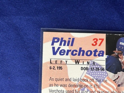 #37 Phil Verchota signiert 1995 Signature Rookies Miracle on Ice 1980 Goldmedaille - Bild 8 von 11