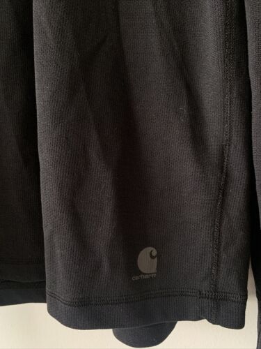 Carhartt Thermal Shirt Force Extremes Men’s Black 1/4 Zip Long Sleeve Sz LG - Picture 3 of 9