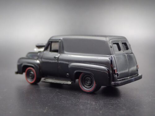 1955 55 Ford Panel Entrega Negro 1:64 Escala Coleccionable Modelo Fundido Coche - Imagen 3 de 5