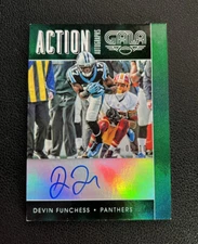 2016 Panini Gala Action Auto Jade /10 Devin Funchess #AA-DFS Auto Panthers