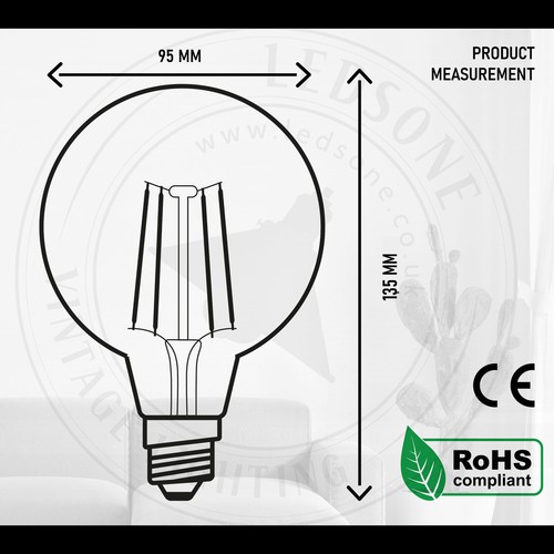 Vintage Edison LED Bulb - Dimmable B22/E27 Filament Light for Industrial Decor - Picture 44 of 78