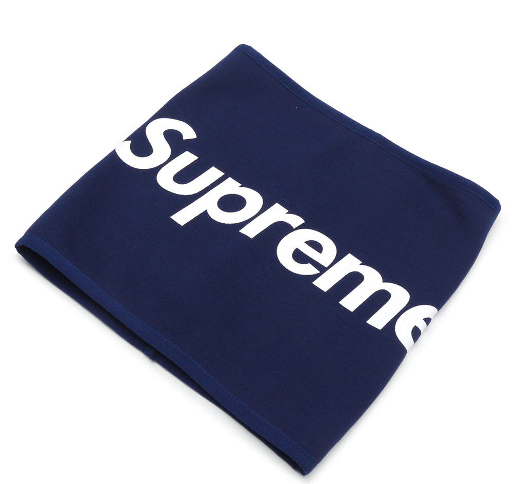 SUPREME GAITER FW15 NAVY Neck Warmer Scarf Box Logo SUPREME GAITER FW15 NAVY Neck Warmer Scarf Box Logo