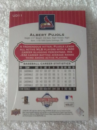 2008 Upper Deck National Baseball Card Day Albert Pujols St Louis Cardinals... - Picture 4 of 4