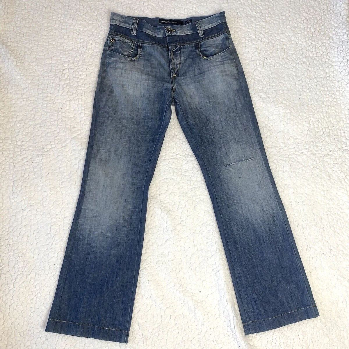 Miss Sixty Collection Women\'s Halle Distressed Denim Jeans Made In Italy Sz  29 | eBay | Stretchjeans