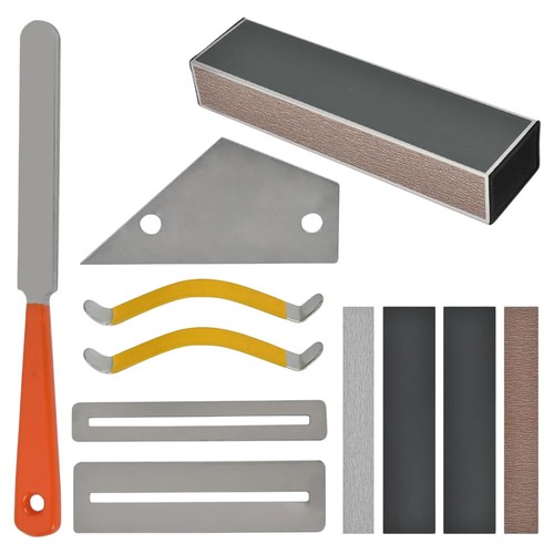 11PCS/Kit Guitar Luthier Tool Fret Crowning File Rocker Fingerboard Protectors - Picture 12 of 13