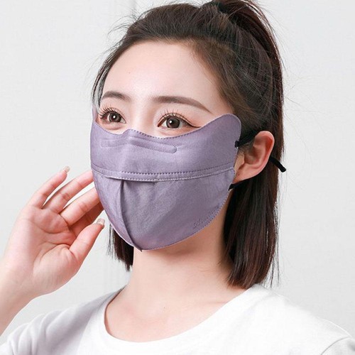 -Para niñas mujeres Máscara de verano Cubierta facial Cara Protector solar Máscara lavable - Imagen 15 de 26