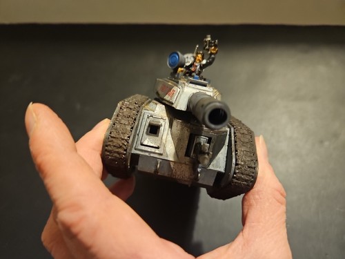 Warhammer 40k Astra Militarum Leman Russ carro armato da battaglia costruito ben dipinto - Foto 11 di 13