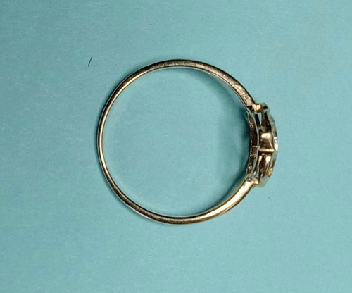 Anillo de oro talla diamante para dama ~ oro rosa/blanco de 18 quilates - Imagen 7 de 9