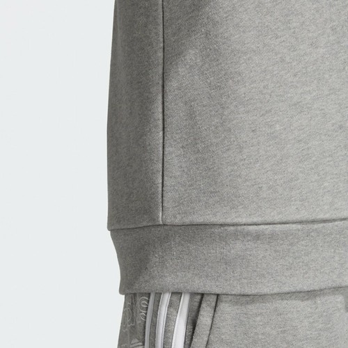 NEW ADIDAS ESSEN TREF SUPERSTAR FLEECE TOP CREW SWEATER PULLOVER JUMPER MEN GREY - Picture 3 of 12