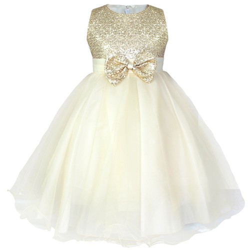 US Kids Baby Flower Girls Party Wedding Bridesmaid Pageant Formal Tutu Dresses - Picture 4 of 29