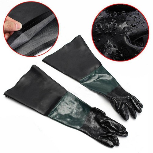 Pair Latex Sandblasting Gloves Working for Sandblaster Sand Cabinet Blasting - Picture 4 of 11