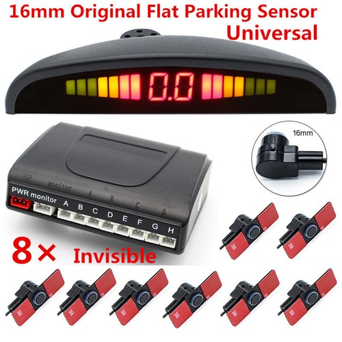 Car 8 Parking Backup Sensors Kit LED Display Monitor Reverse Radar Sound System - Bild 2 von 12