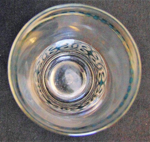 Klarwasser Juise Glas mit goldenem und grünem Muster - Bild 3 von 5