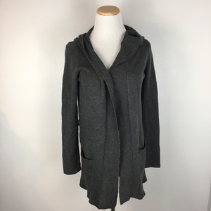 Ann-Taylor-Factory-Women-039-s-Hooded-Open-Front-Longsleeve-Cardigan-Sweater-Size-Sm